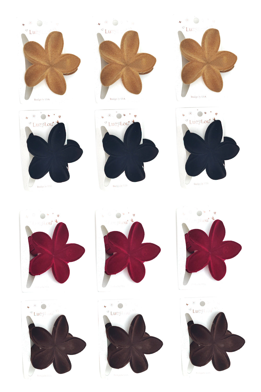 Plumeria Design Hair Claw Clip