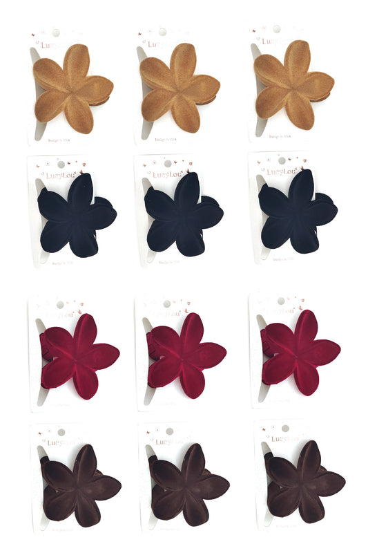 Plumeria Design Hair Claw Clip