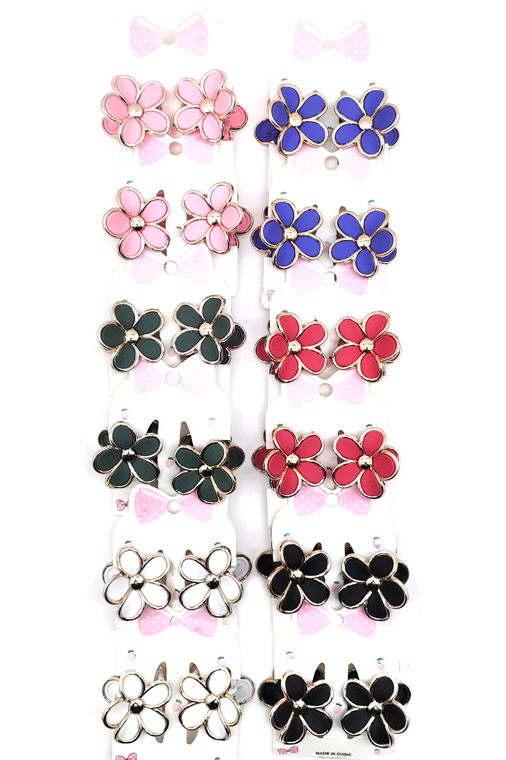 Flower Design 24pc Hair Claw Clips