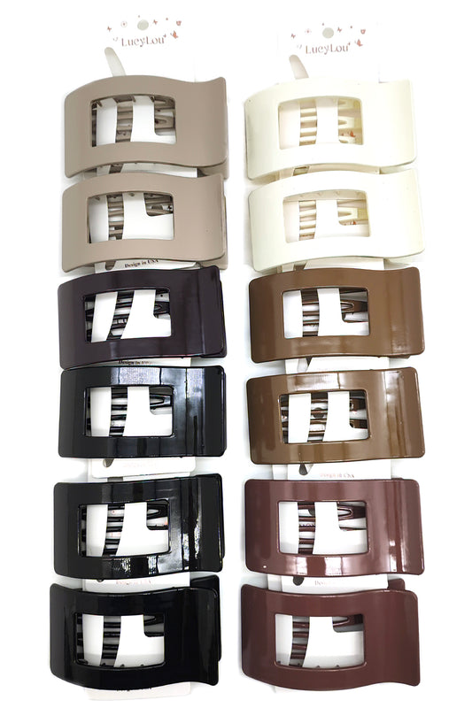 Squared French Hair Clip Barrette