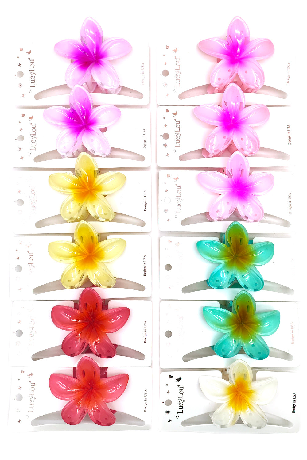 Plumeria Flower Hair Claw Clip