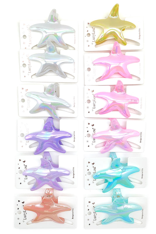 Starfish Design Hair Claw Clips