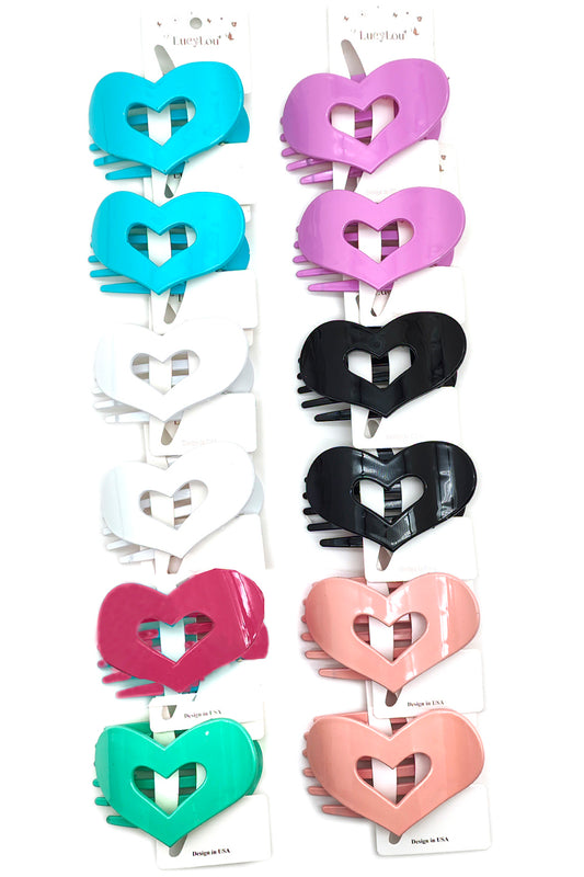Heart Design French Flat Hair Clip