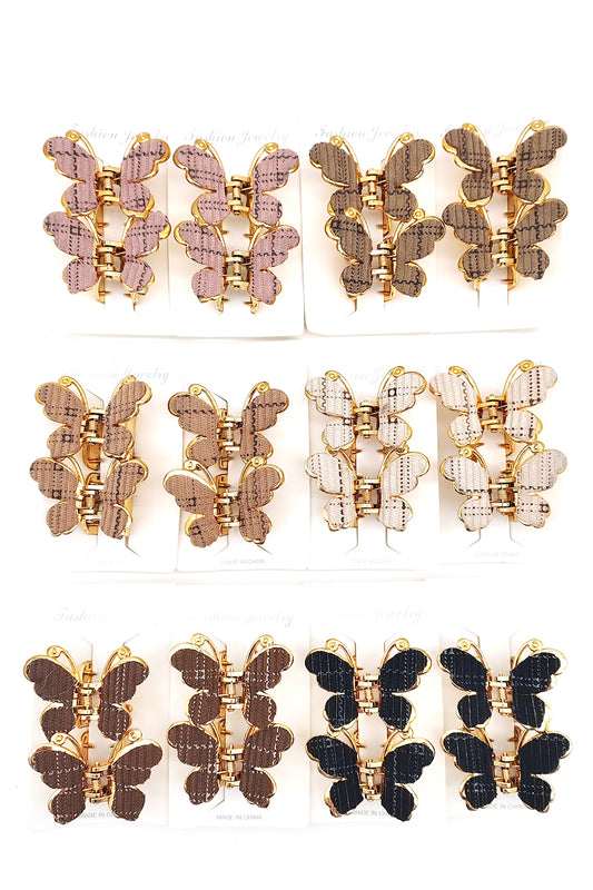 2-piece Butterfly Design Hair Clips