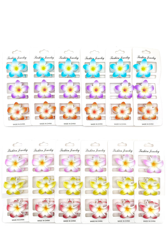 3-piece Flower Design Hair Claw Clip