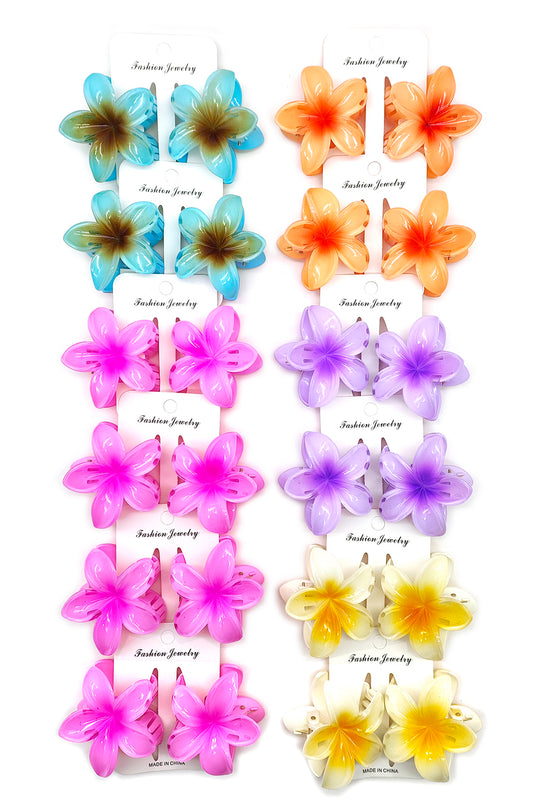 2-piece Plumeria Hair Clips