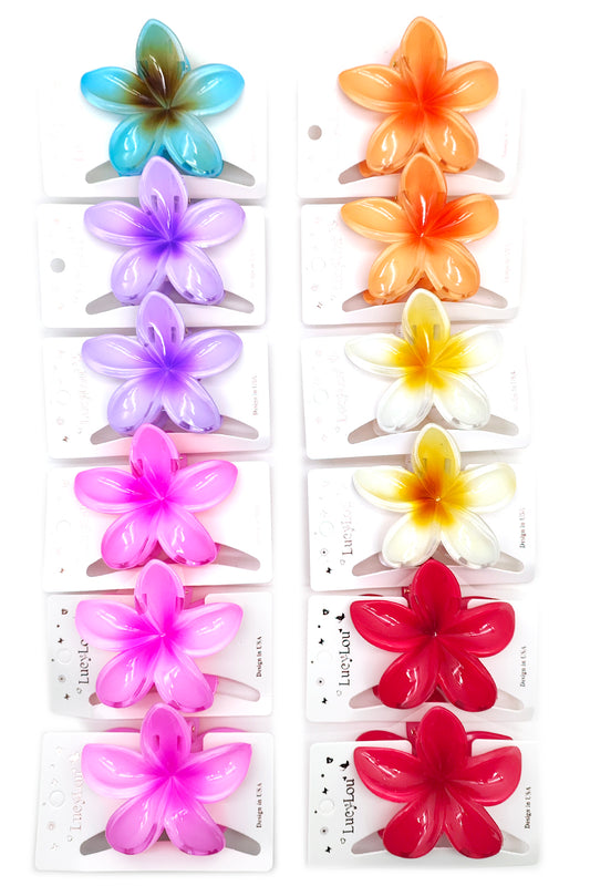 Plumeria Flower Hair Claw Clip