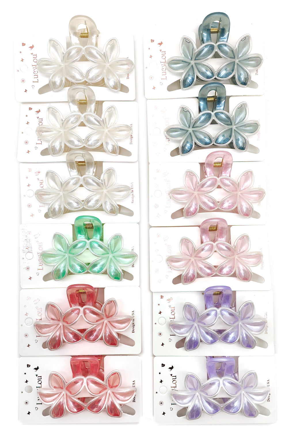 Plumeria Hair Claw Clip