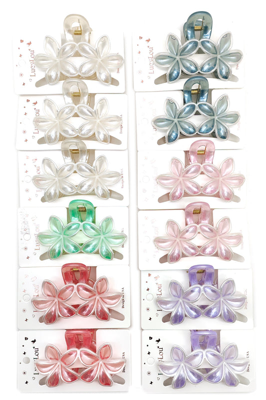 Plumeria Hair Claw Clip