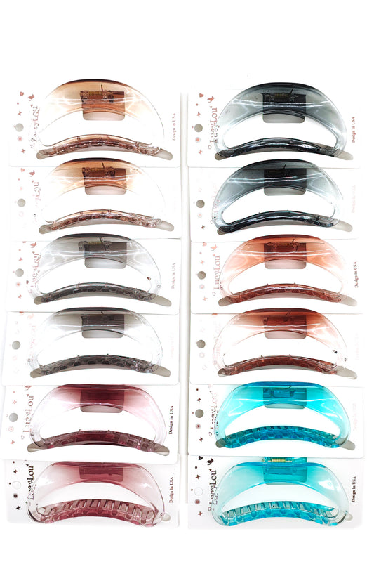 Bean Shaped Transparent Hair Claw Clip