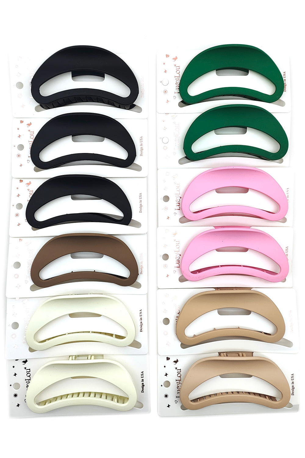 Bean Shaped Hair Claw Clip