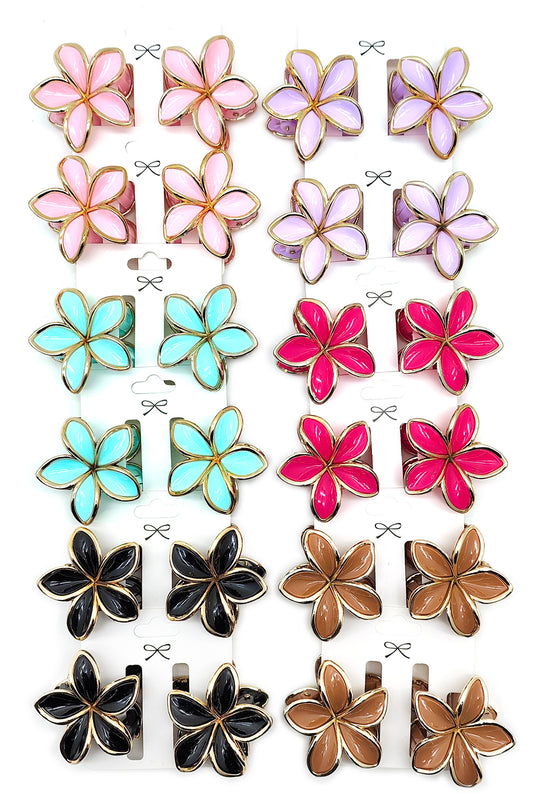 2-piece Plumeria Flower Hair Clips