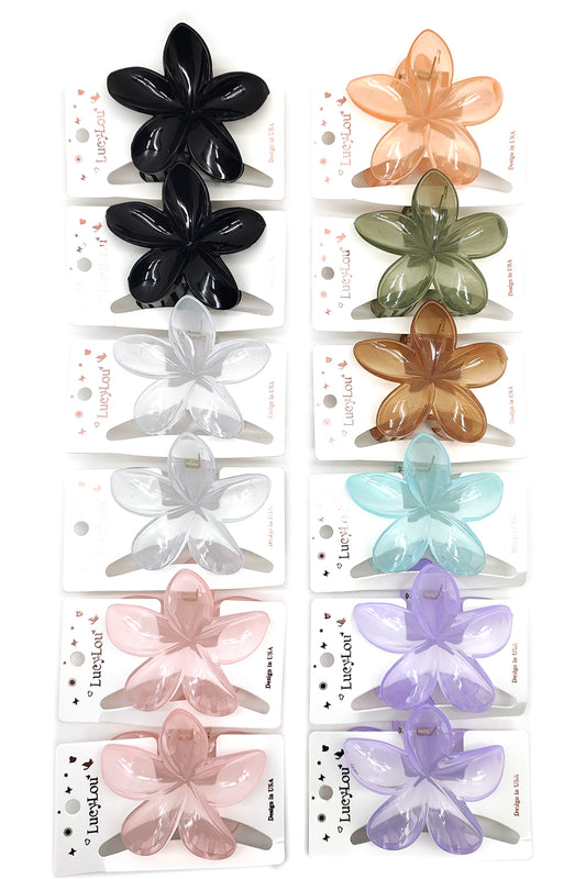 Plumeria Hair Claw Clip