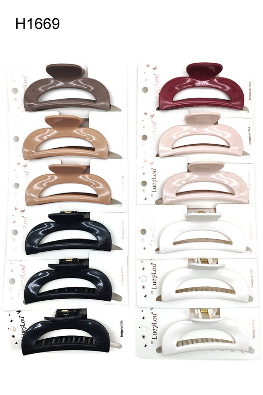 Bean Shaped Hair Claw Clip