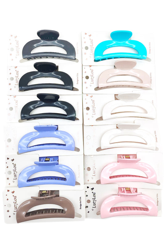 Bean Shaped Hair Claw Clip