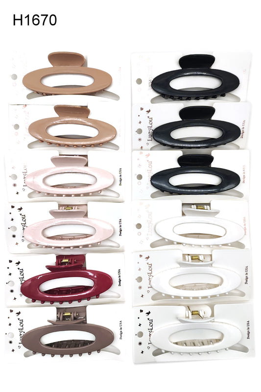 Hollow Oval Hair Claw Clip