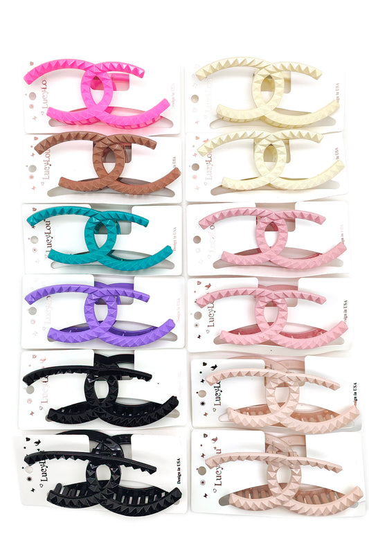 Double-C Shaped Hair Claw Clip