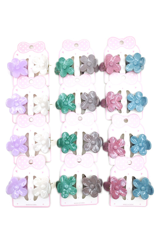 Flower Design 24 Piece Hair Clips