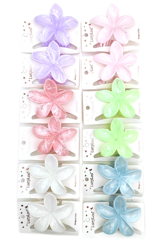 Plumeria Flower Hair Claw Clip