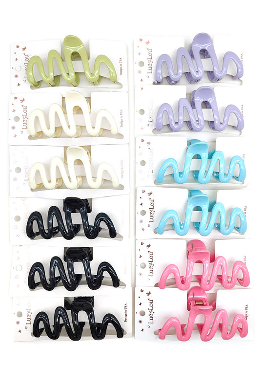 Squiggle Hair Claw Clip