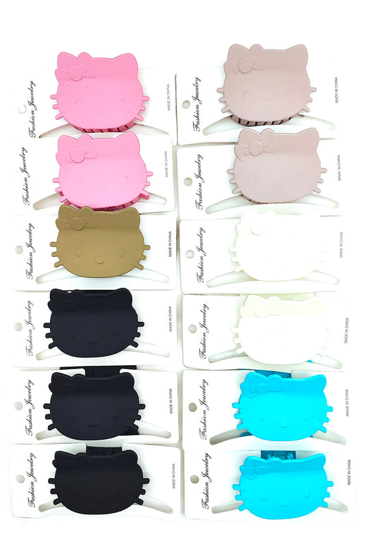 Cat Design Hair Claw Clip