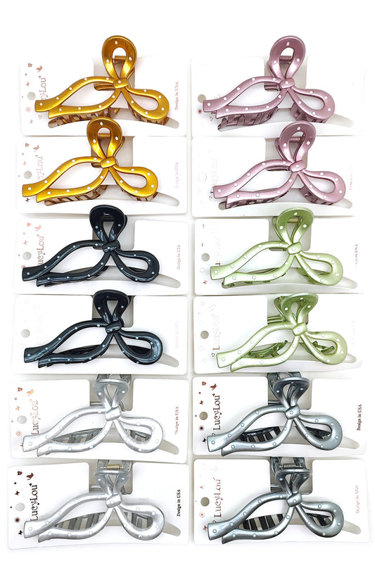 Bow Hair Claw Clips