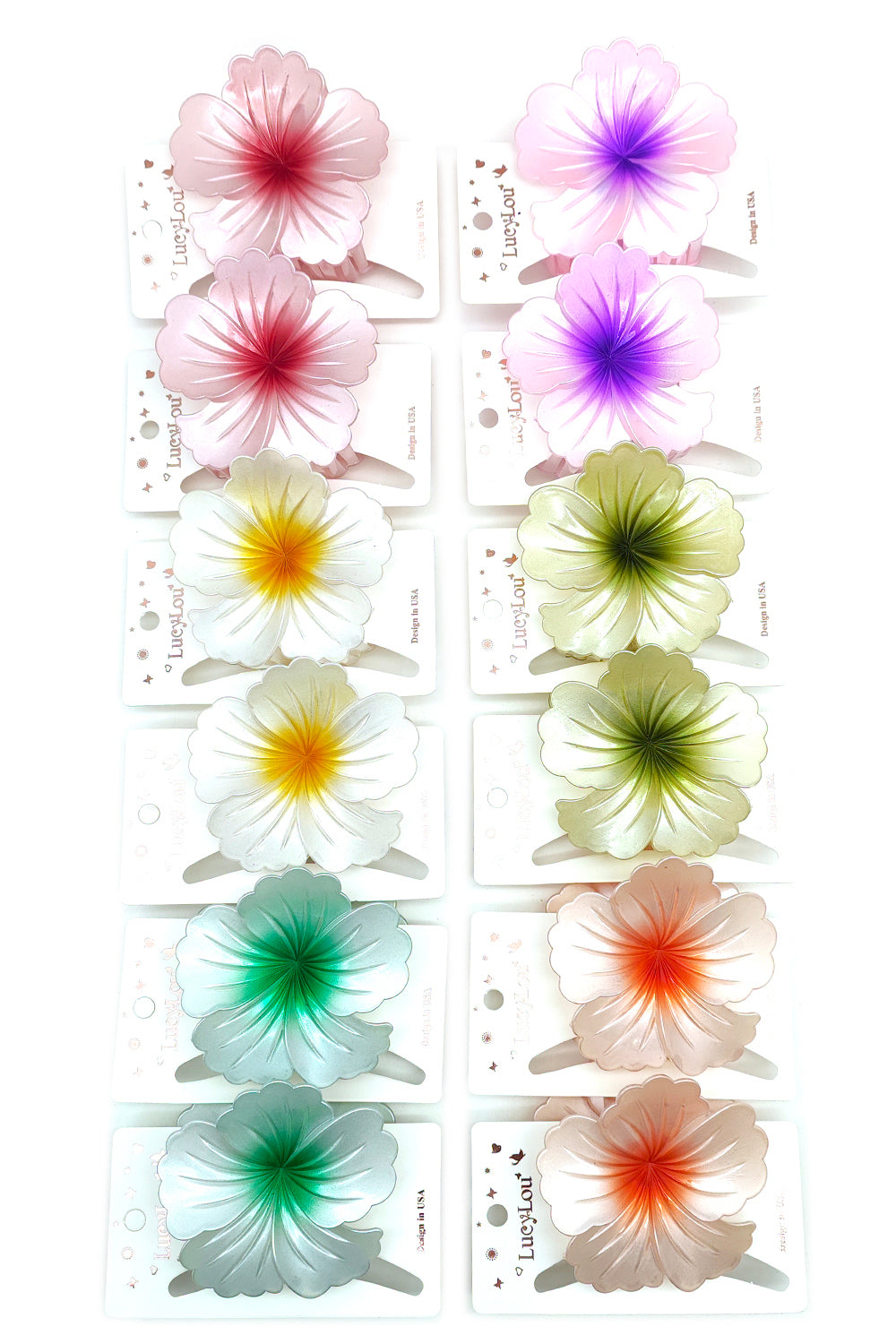 Hibiscus Flower  Hair Claw Clips