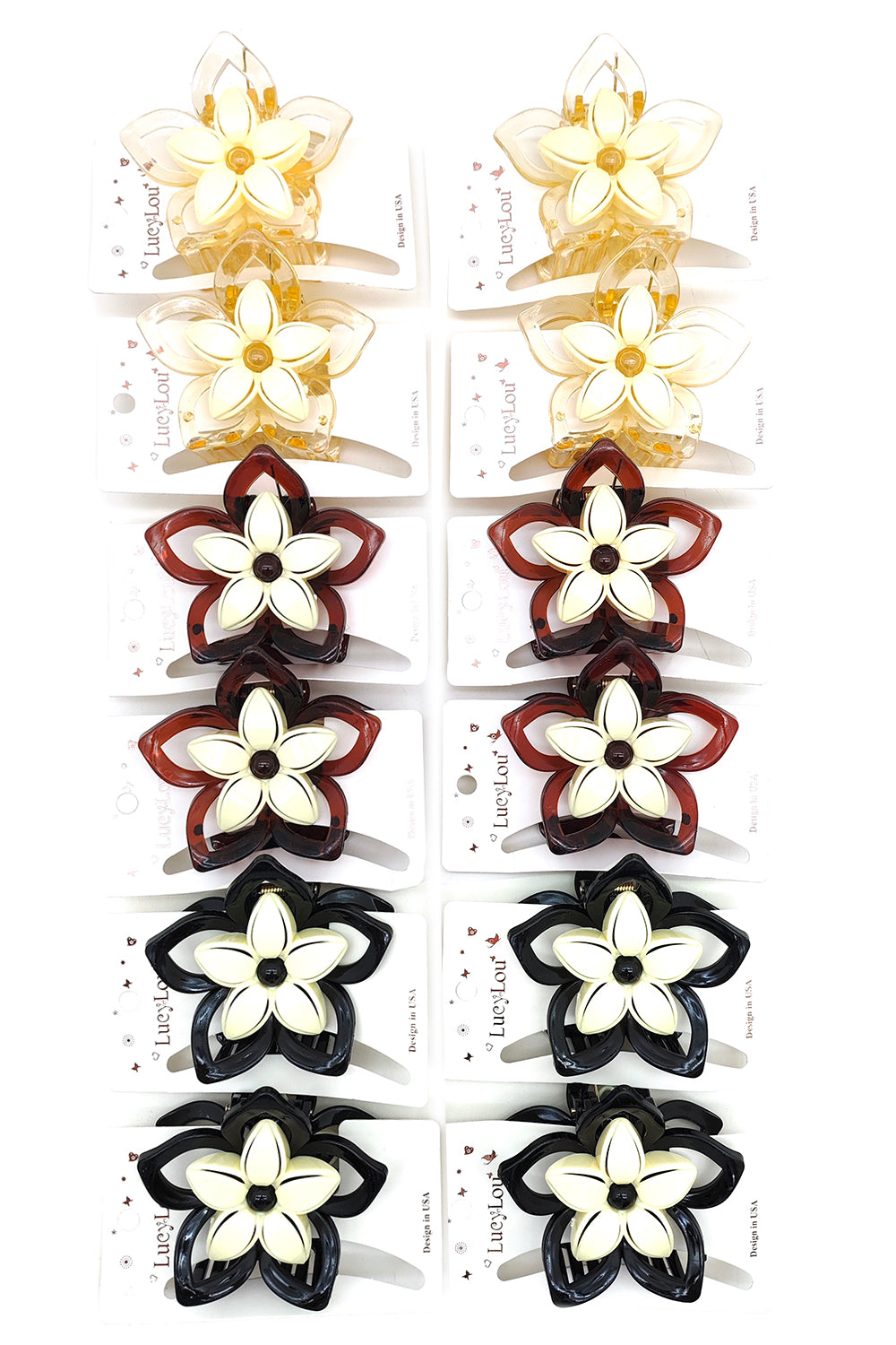 Flower Design Hair Claw Clip