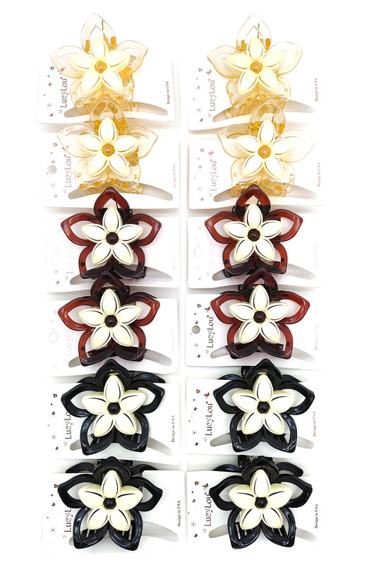 Flower Design Hair Claw Clip