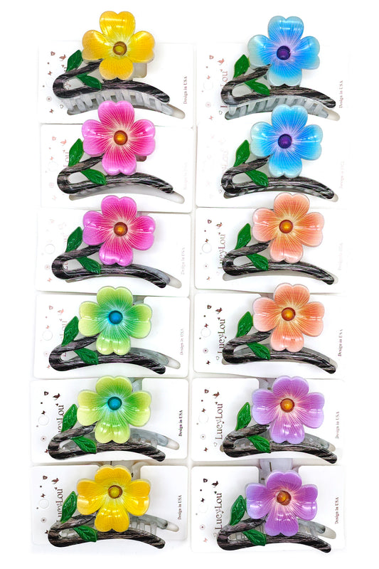 Flower Design Hair Claw Clip