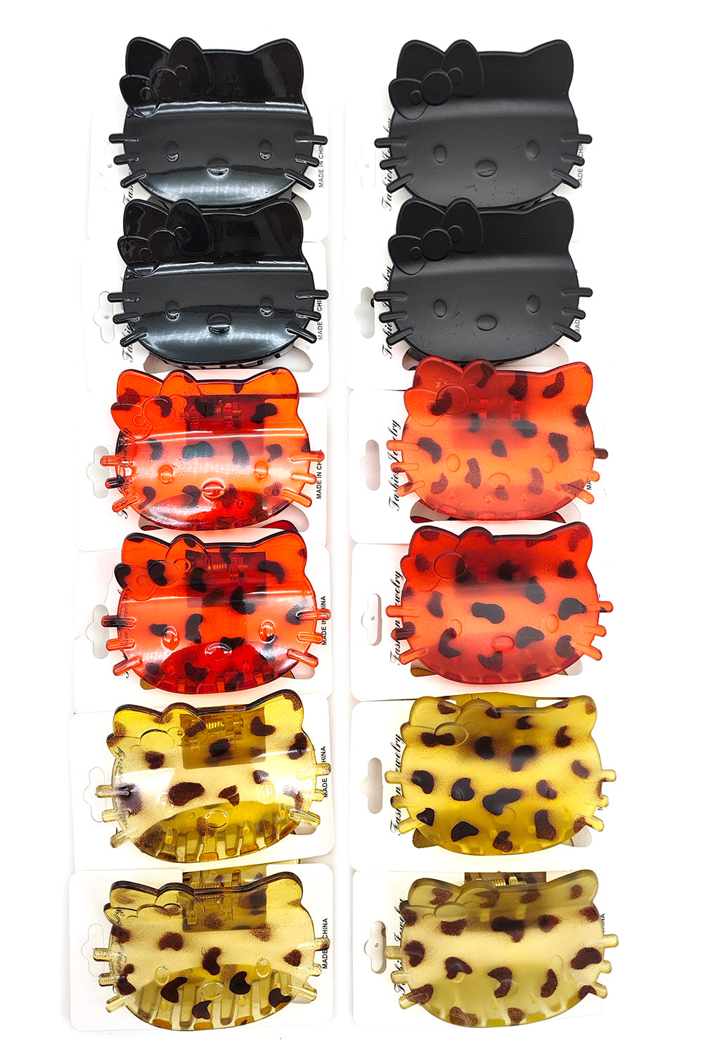 Cat Design Hair Claw Clip