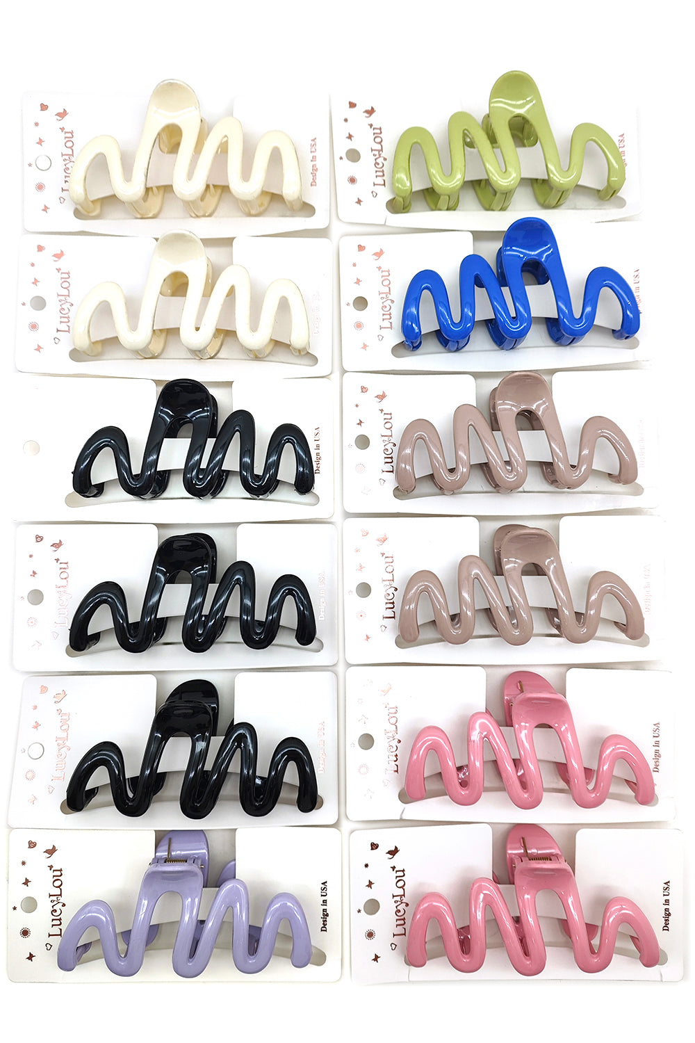 Squiggle Hair Claw Clip