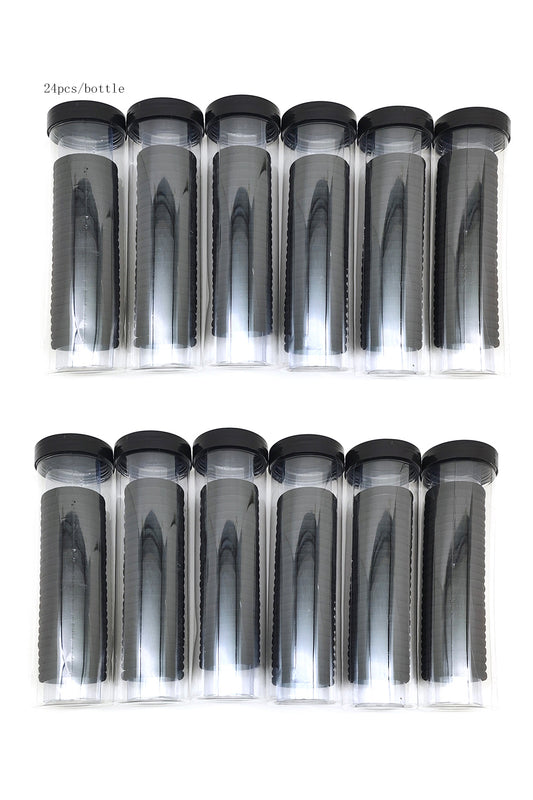 24-piece All Black Hair Ties Tube