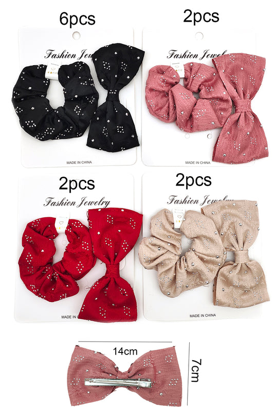 Two Piece Bow & Scrunchie Hair Accessory