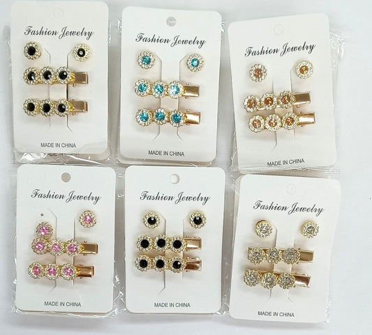 Elegant Hair Clip & Earrings