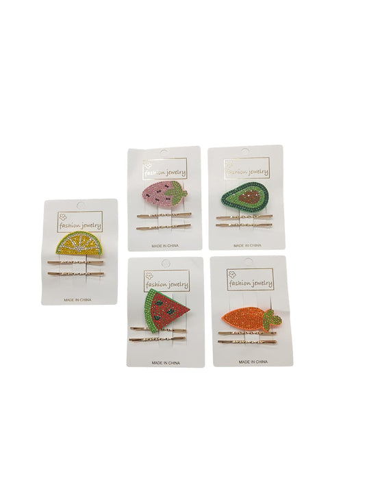 Rhinestones Fruit Design Hair Clip