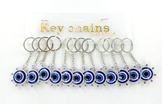 Wheel Evil Eye Key Chain