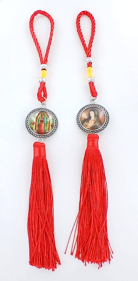 Religious Red Tassel Key Chains