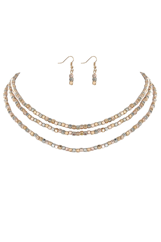 Beaded Layered Necklace Set