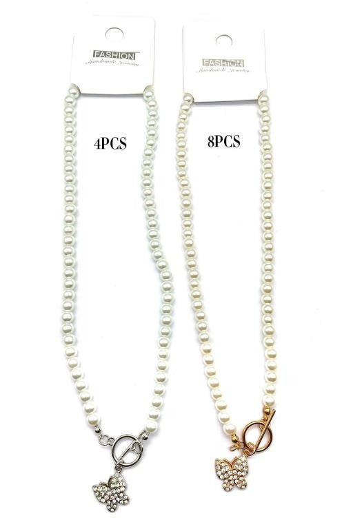 Pearls Butterfly Neclkaces