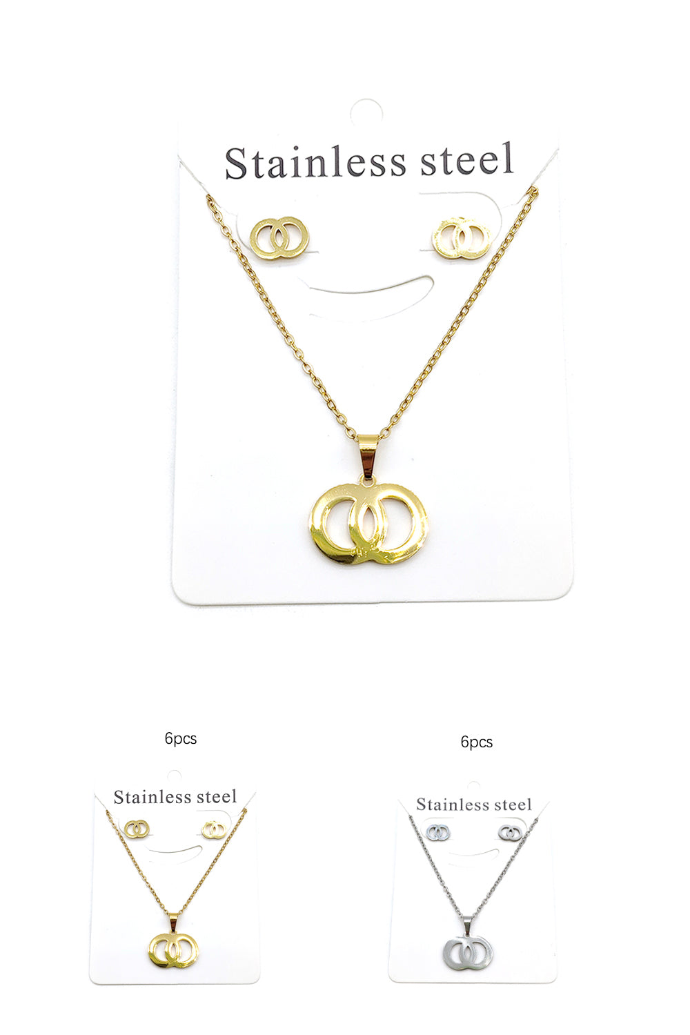 Stainless Steel Necklace Pendant Set
