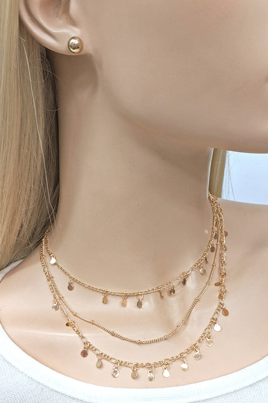 Gold Layered Necklace Set