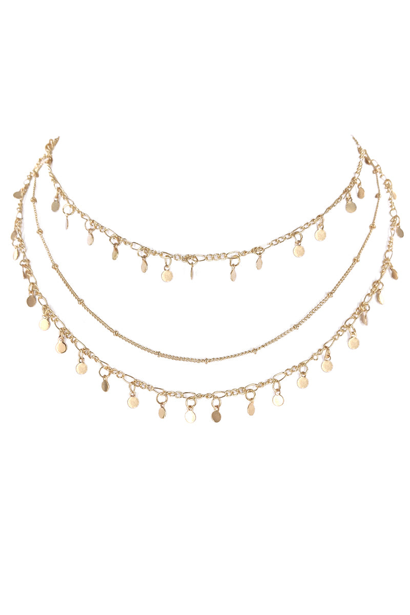 Gold Layered Necklace Set