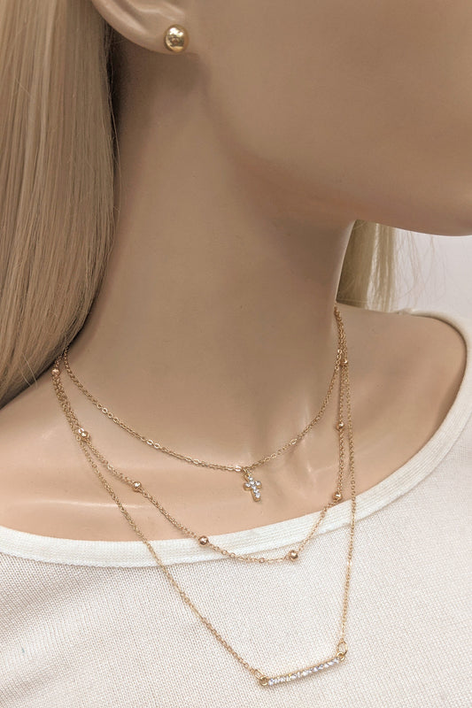 Gold Layered Necklace Set