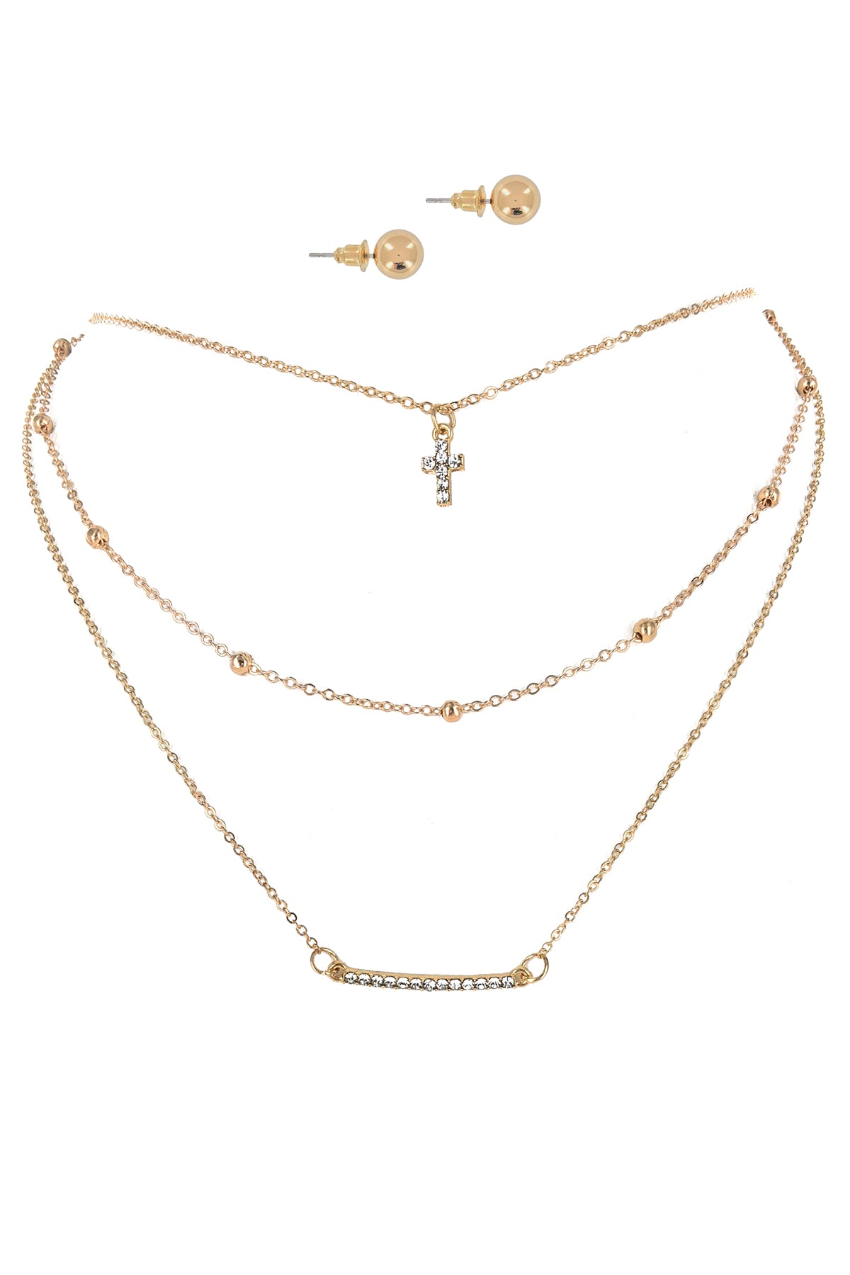 Gold Layered Necklace Set