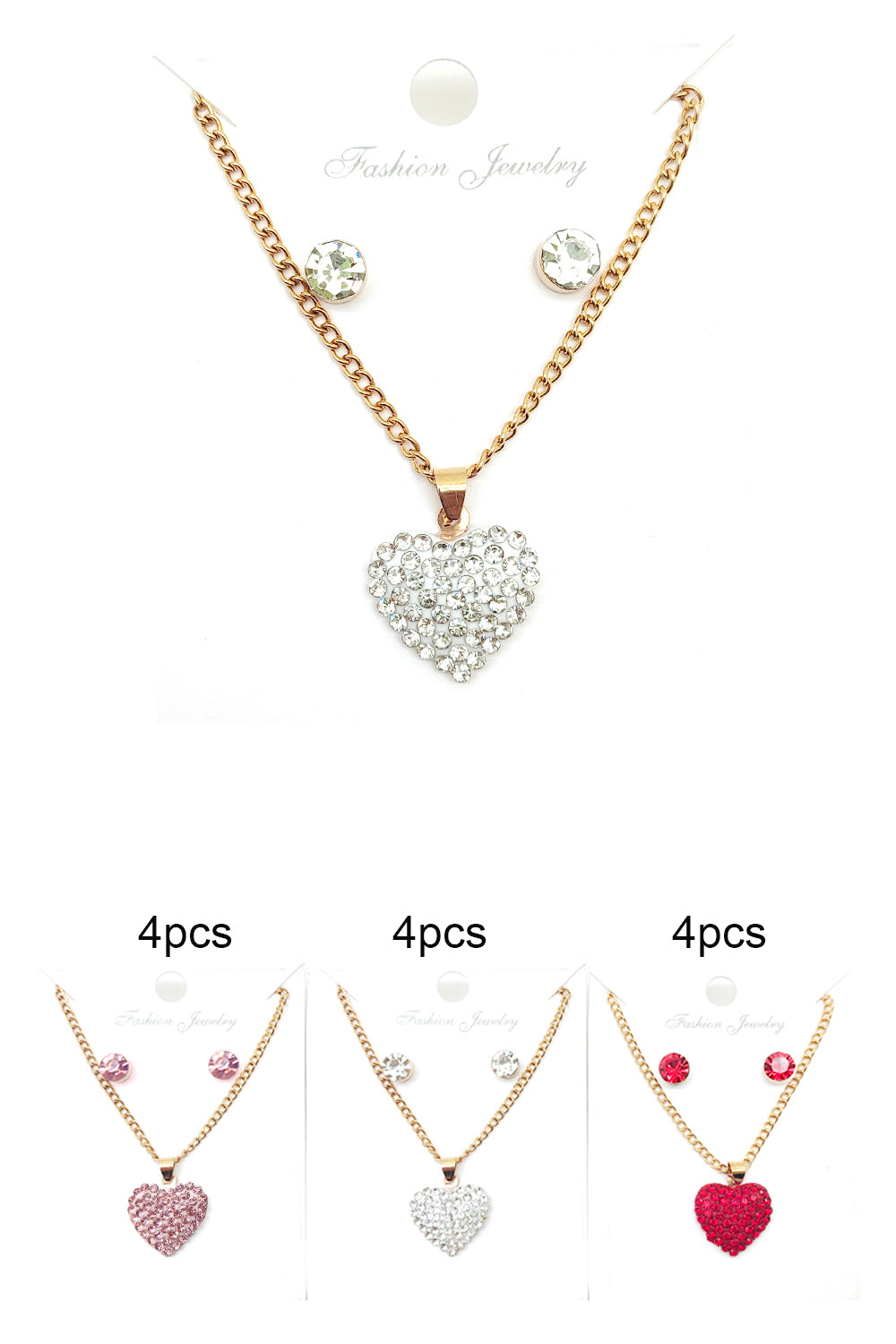 Heart Design Necklace Set