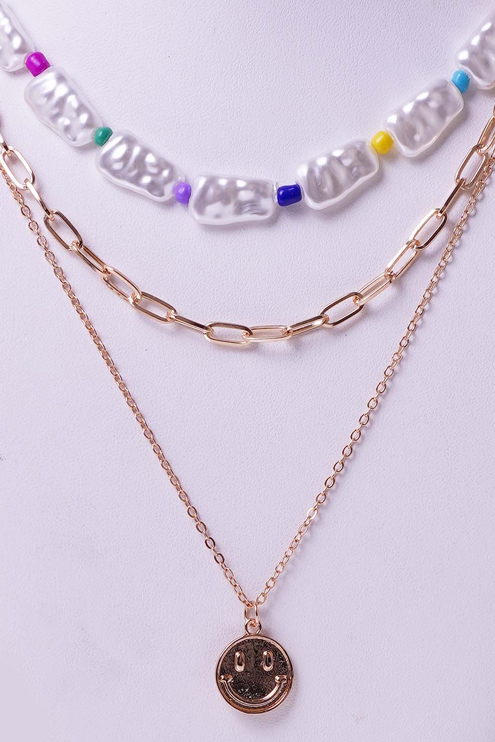 Pearl Multi Layered Chain Necklace