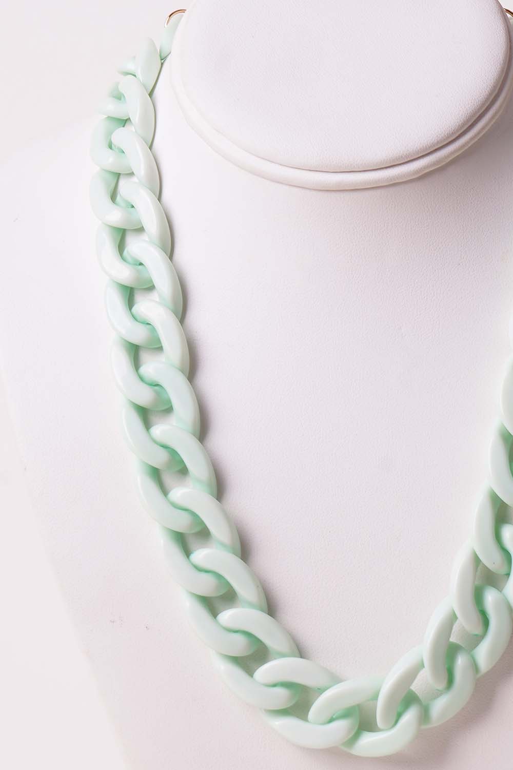 Mint Green Chain Necklace