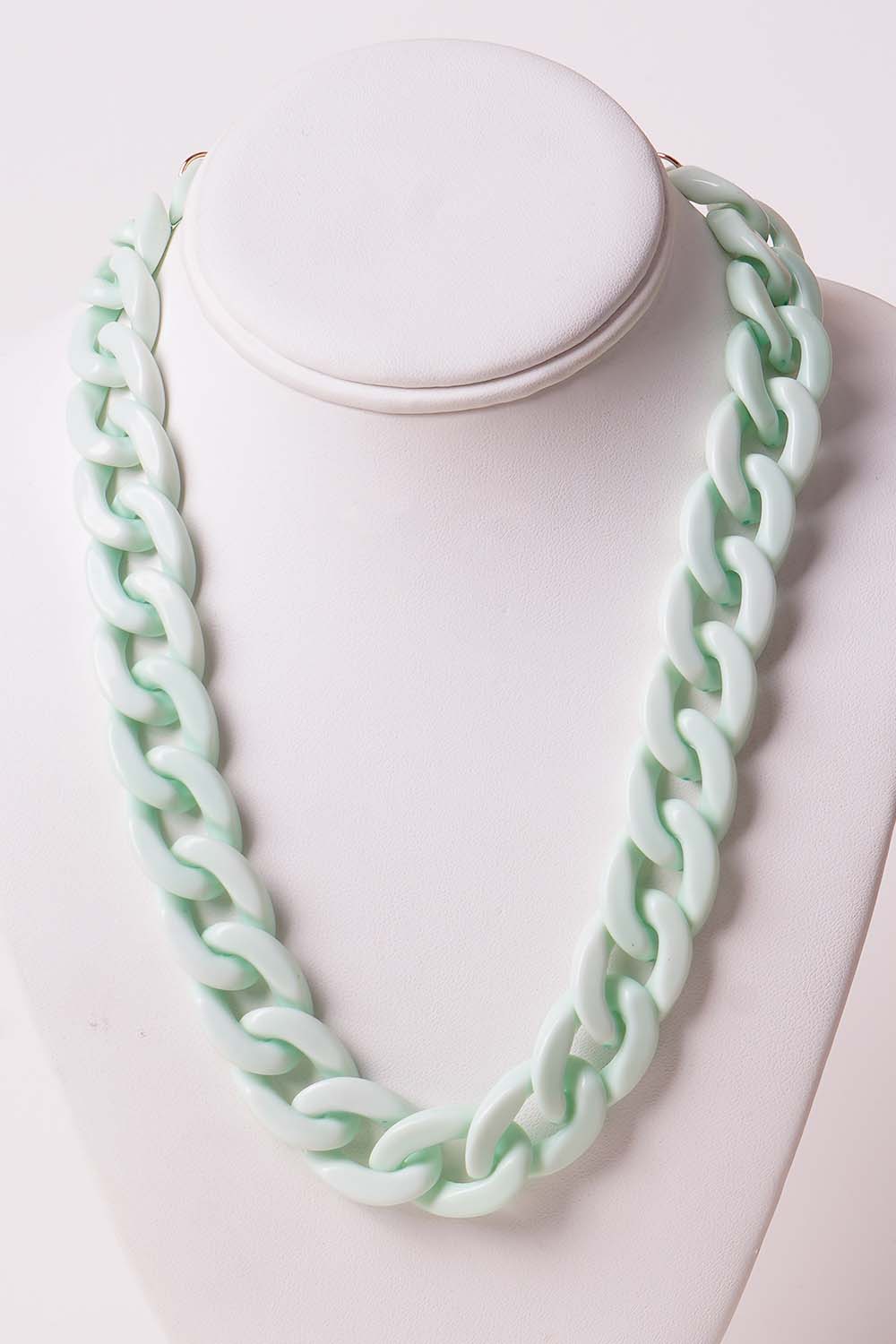 Mint Green Chain Necklace