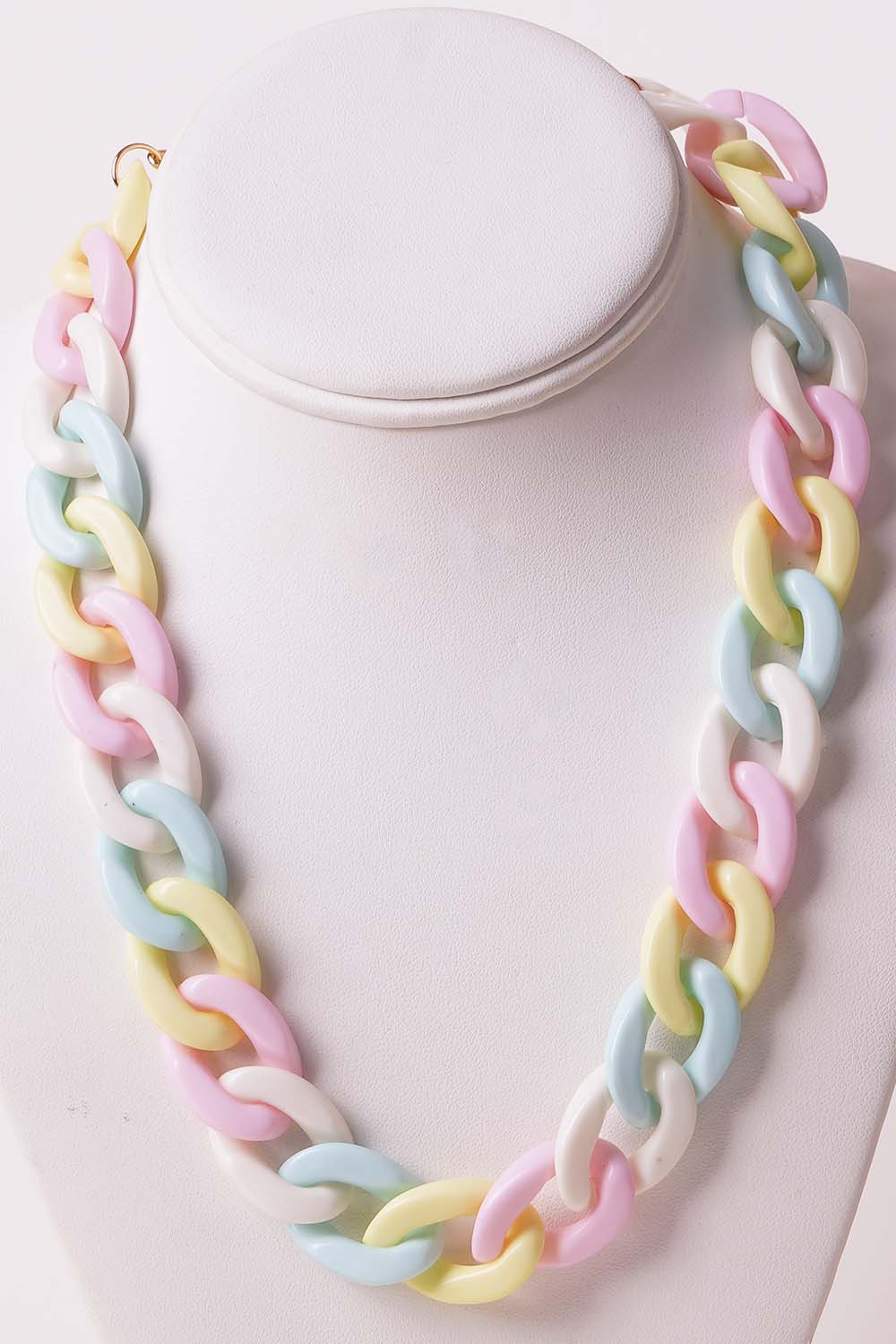 Multi-Color Pastel Chain Necklace